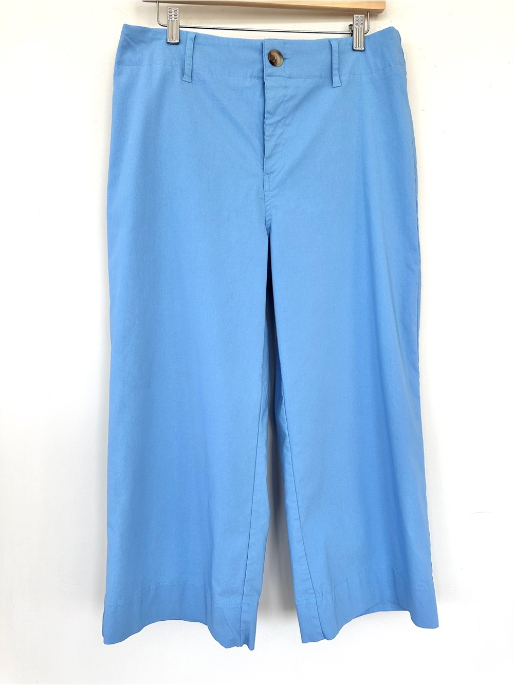 Tribal High-rise, Straight-Leg, Cropped Pants in a Stretch Fabric, Blue